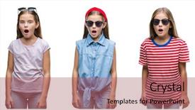  Presentation with collage - Cool new PPT layouts with sunglasses over isolated background afraid backdrop and a coral colored foreground