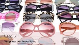  Presentation with different - PPT layouts with sunglasses-set-collection-of-different background and a coral colored foreground