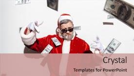  Presentation with smoking - PPT theme enhanced with sunglasses smoking and throwing money background and a coral colored foreground