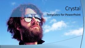  Presentation with bearing cross - Beautiful PPT layouts featuring sunglasses standing in a winter backdrop and a  colored foreground