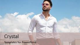  Presentation with parking lot - Slide deck having sunglasses walking holding his head background and a mint green colored foreground