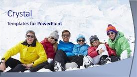  Presentation with black couple having fun - Beautiful slide set featuring sunglasses winter - group of friends having fun backdrop and a sky blue colored foreground