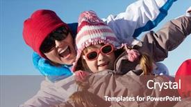  Presentation with black couple having fun - Slide deck featuring sunglasses winter - mother and daughter having fun background and a tawny brown colored foreground