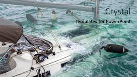  Presentation with cyclone - Cool new presentation design with sunken-sailing-ship-during backdrop and a light blue colored foreground