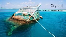  Presentation with maldives - Presentation enhanced with sunken-shipwreck-in-vaavu-atoll background and a light blue colored foreground
