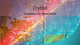  Presentation with stained glass - PPT theme with sunlight beams through stained glass background and a coral colored foreground