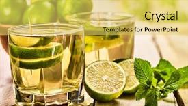  Presentation with glue - Cool new theme with bowl a drink number nineteen backdrop and a yellow colored foreground