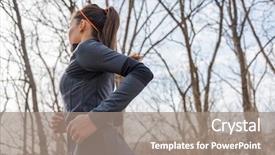  Presentation with winter weather - Colorful presentation theme enhanced with sunlight fall wearing cold weather backdrop and a gray colored foreground