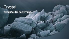  Presentation with iceland - Presentation consisting of sunlight-highlights-blue-icebergs background and a ocean colored foreground