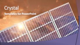  Presentation with flare - Theme featuring sunlight illuminating side - flare against scenic of sun background and a red colored foreground