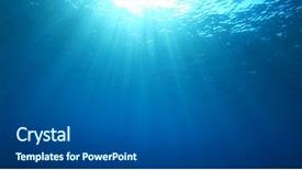  Presentation with sunlight - Amazing slide deck having sunlight in ocean backdrop and a dark gray colored foreground