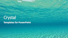  Presentation with water ocean - PPT theme having sunlight on ocean floor background and a teal colored foreground