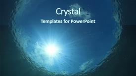  Presentation with sunlight - Colorful presentation design enhanced with seabed - sunlight underwater sunburst and fish backdrop and a ocean colored foreground