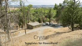  Presentation with dark - Slide set with sunlit-terrain-dark-shadows and a coral colored foreground