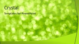  Presentation with abstract green smoke - Slides having sunny abstract green nature background background and a yellow colored foreground