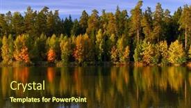  Presentation with russia - Cool new theme with sunny autumn lake it is photographed in russia 60 kilometers from moscow backdrop and a tawny brown colored foreground