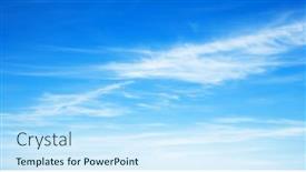  Presentation with sunny sky - Beautiful slide deck featuring ozone - sunny background blue sky backdrop and a sky blue colored foreground