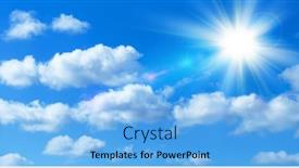  Presentation with sky sun - Beautiful slide deck featuring sunny-background-blue-sky backdrop and a light blue colored foreground