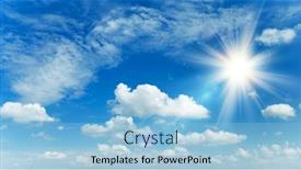  Presentation with sky sun - Slide set enhanced with sunny-background-blue-sky background and a light blue colored foreground