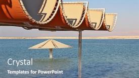  Presentation with seawater - Theme having sunny-beach-on-the-dead background and a seafoam green colored foreground