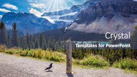  Presentation with raven black - Theme consisting of sunny-bright-day background and a ocean colored foreground