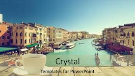  Presentation with venice - Amazing slides having sunny day - coffee on table and venice backdrop and a coral colored foreground