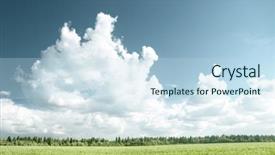 Presentation with perfect - Beautiful presentation theme featuring sunny day - field of grass and perfect backdrop and a sky blue colored foreground
