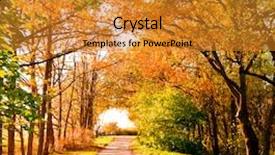  Presentation with shiny - Colorful PPT theme enhanced with sunny day - yellow trees shiny outdoor backdrop and a gold colored foreground