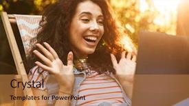  Presentation with lounge - Presentation design enhanced with sunny day and having video background and a coral colored foreground