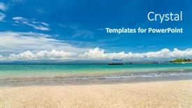  Presentation with bali - Presentation design enhanced with sunny-day-at-kuta-beach background and a gray colored foreground