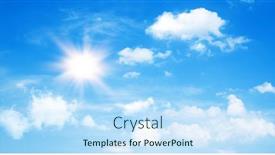  Presentation with sky sun - Amazing PPT theme having sunny-day-background-blue-sky backdrop and a sky blue colored foreground