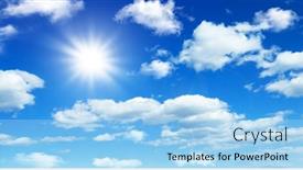  Presentation with hot spring - Presentation theme featuring sunny-day-background-blue-sky background and a light blue colored foreground