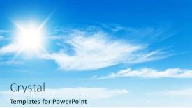  Presentation with hot spring - Slides having sunny-day-background-blue-sky background and a sky blue colored foreground