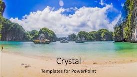  Presentation with rocks - Slide deck consisting of sunny day in lan background and a lemonade colored foreground