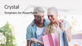  Presentation with mystery shopping - Amazing presentation theme having sunny day in the city backdrop and a  colored foreground