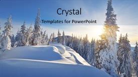  Presentation with landscape - Cool new slides with sunny day in the mountain backdrop and a teal colored foreground