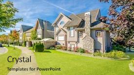  Presentation with luxury house - Beautiful theme featuring sunny day in vancouver canada backdrop and a yellow colored foreground