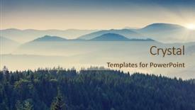  Presentation with blue mountain - Audience pleasing slide set consisting of sunny day is in mountain backdrop and a soft green colored foreground