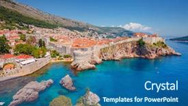  Presentation with dubrovnik - Beautiful slides featuring sunny day location place croatia backdrop and a ocean colored foreground