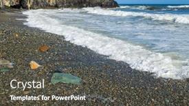  Presentation with rocky ocean coast - PPT layouts enhanced with sunny-day-on-a-rocky background and a dark gray colored foreground