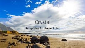  Presentation with new zealand - Presentation theme having sunny-day-on-the-beach background and a light blue colored foreground