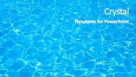  Presentation with water ripple - Beautiful PPT layouts featuring sunny day resort water ripple backdrop and a teal colored foreground