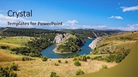  Presentation with southwest - Cool new PPT layouts with sunny day southwest serbia backdrop and a light blue colored foreground