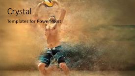  Presentation with water moving - Slide deck featuring sunny day under blue background and a gold colored foreground