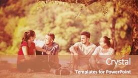  Presentation with hookah - PPT theme having sunny day while smoking hookah background and a coral colored foreground