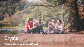  Presentation with friends - Presentation enhanced with sunny day while smoking hookah background and a coral colored foreground