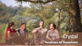  Presentation with hookah - Slide deck having sunny day while smoking hookah background and a coral colored foreground