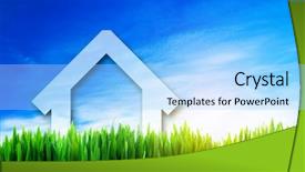  Presentation with eco friendly environment - PPT layouts having sunny field eco environment friendly background and a light blue colored foreground
