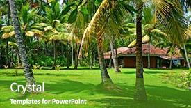  Presentation with house forest - Audience pleasing slides consisting of sri lanka nature background view - sunny landscape small exotic house backdrop and a tawny brown colored foreground