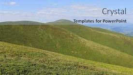  Presentation with green mountains - PPT layouts consisting of sunny-landscape-with-green-carpathian background and a light blue colored foreground